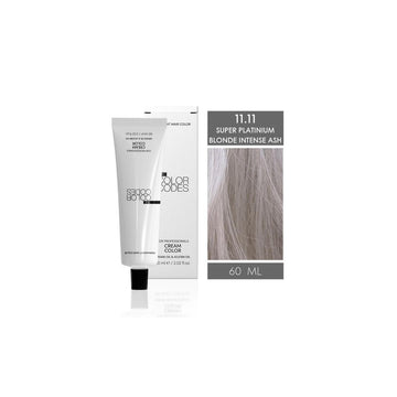 The Color Codes Permanent Hair Dye 11.11 Super Platinum Blonde Intense Ash 60 ml