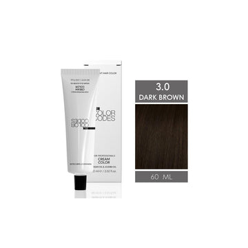 The Color Codes Permanent Hair Dye 3.0 Dark Brown 60 ml