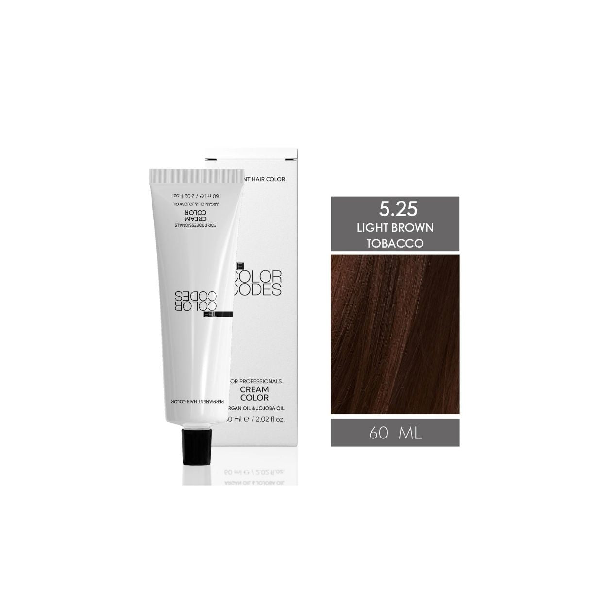 The Color Codes Permanent Hair Dye 5.25 Light Brown Tobacco 60 ml