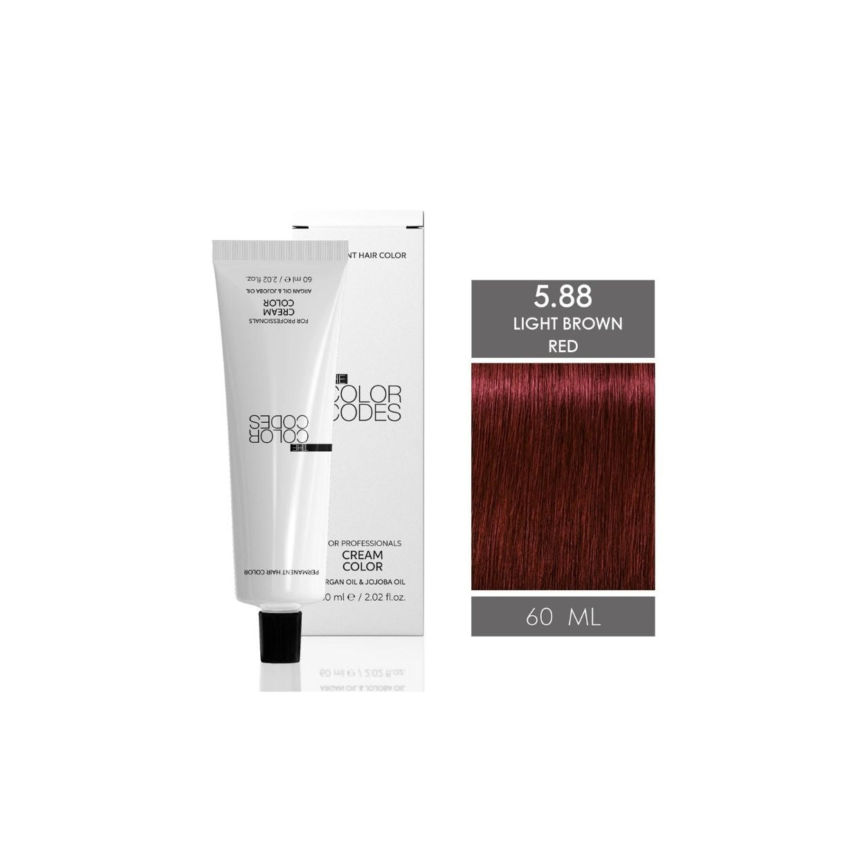 The Color Codes Permanent Hair Dye 5.88 Light Brown Red 60 ml