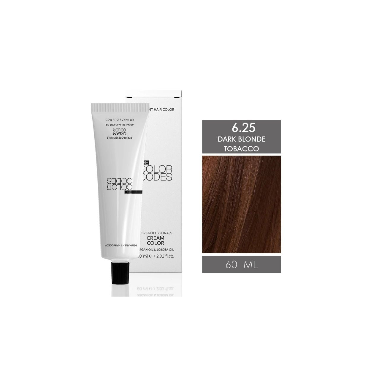 The Color Codes Permanent Hair Dye 6.25 Dark Blonde Tobacco 60 ml