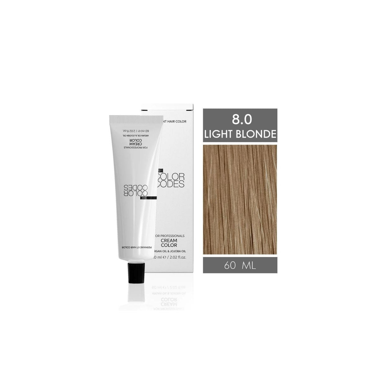 The Color Codes Permanent Hair Dye 8.0 Light Blonde 60 ml