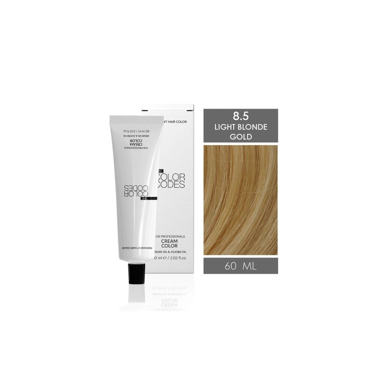 The Color Codes Permanent Hair Dye 8.5 Light Blonde Gold 60 ml